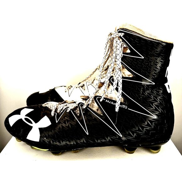 Under Armour Mens Football Cleats Highlight Clutchfit 1269693-001 Black Size 13 - Picture 3 of 12